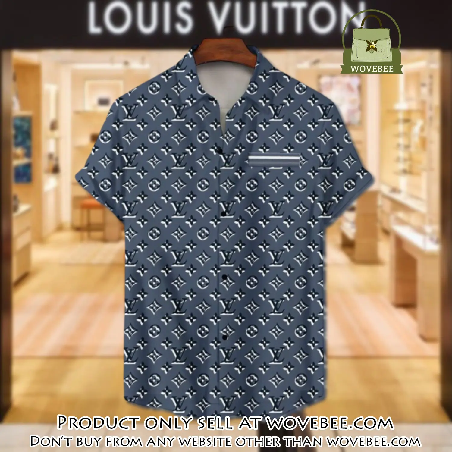 Lv louis vuitton luxury hawaiian shirt & short set lhs1200 wvb5258452